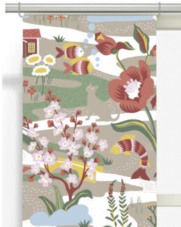 Paneeliverhot Kupliva maa 2 kpl Punainen