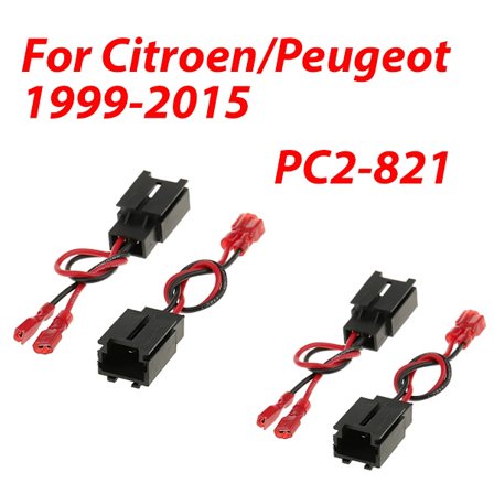 2/4 kpl Auton audiojärjestelmän kaiuttimen johdinsarjan kaapelisovitin PC2-821 Citroen C2 Peugeot 206 1999-2015