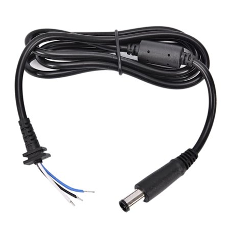 för DC Jack Tip Plug Connector Sladd Kabel Laptop Notebook Strömförsörjningskabel För Dell Strömladdare Adapter 7.4x5.0mm 1.