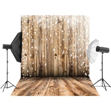 Träbakgrund 150 x 210 cm Tvättbar Vattentät Polyester Bomull för Julfotografering för Nyfödda och Husdjur