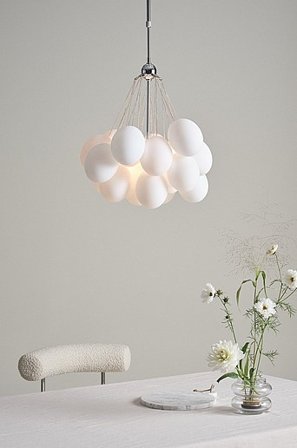 Jotex - 21 Taklampa Krom/opalglas SEATON - Köp Taklampor hos Jotex