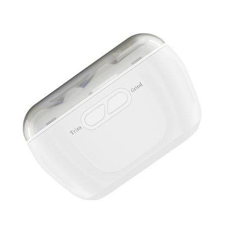 Elektrisk neglefil genopladelig negletrimmer med 3 hastigheder, LED-lys og USB-C opladning til salon og hjemmebrug White