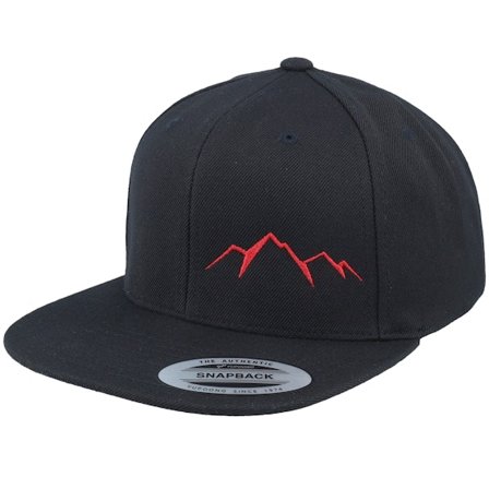 Wild Spirit - Preto snapback Boné - Small Mountain Red/Black Snapback @ Hatstore