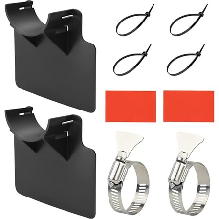 2 stk. slangeholder til svømmebasseng i plast, beskyttelse mot knekk