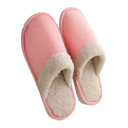 Unisex Flat Fuzzy Tofflor Slip On House Skor