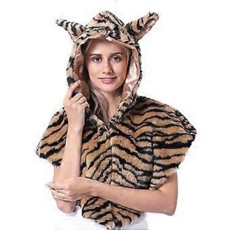 Plys Øre Hætte Kappe Hat til Vinter Udendørs Aktivitet Dejlig Pelsagtig Plys Hætte Kappe Øreklap Hat til Kvinder Mænd Unisex gul tiger (gul tiger)