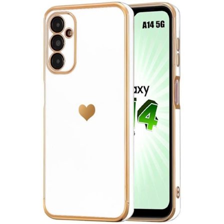 Beskytterskal - BOOLING - til Samsung Galaxy A14 4G-5G - Silikone - Stødabsorberende - Ridsesikker - Hvid