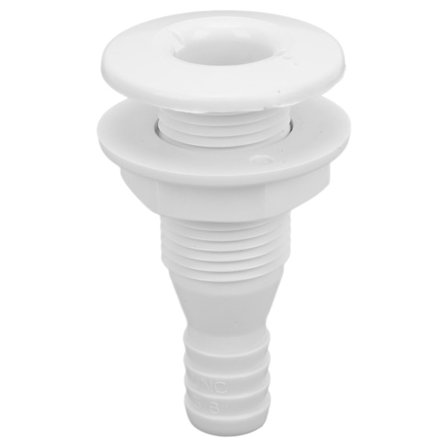 5/8 tum Genom Skrov Beslag Rak ABS Slagtålighet Slanganslutning Tillbehör för Båtar Marint Vit [DB]