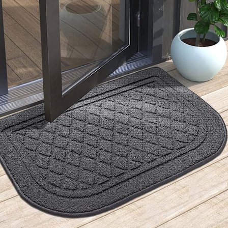 Indendørs dør måtte, ultra absorberende og skridsikker dør måtte 50 x 80 cm, grå