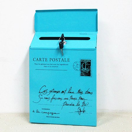 Järnlås Brevlåda Vintage Väggmonterad Postlåda Post Postbrev Tidningslåda