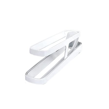 Äggdispenser, automatisk rullande äggbehållare, 2-vånings äggdispenser, Space Saver för frys, 4-pa