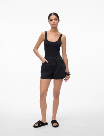 Vero Moda Vmzuri Hr Loose Shorts Mix Noos - Black - S