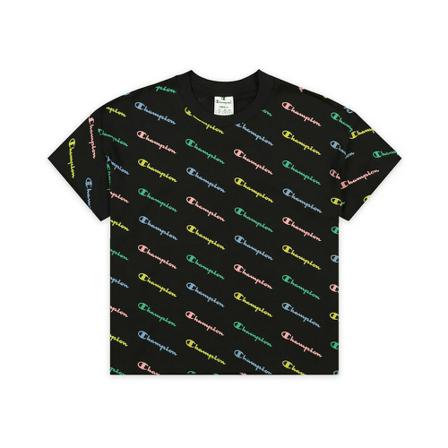 Champion Crop TOP Inclined Logo TEE Sort, Dame