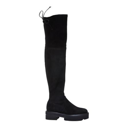 Stuart Weitzman, High Boots Zwart, Dames, Maat:36 EU,rubber
