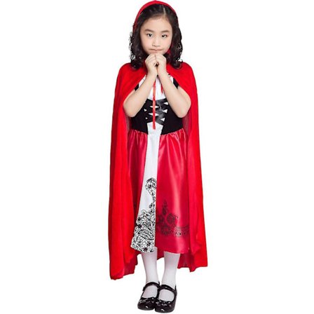Halloween Kids Cape Rødhette Cosplay Cosplay