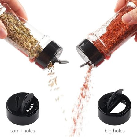 Kryddburkar 14-pack 3 oz Klar Plast Kryddburkar med Skakarlock