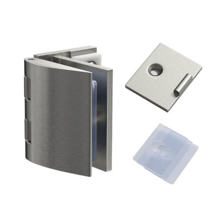 Solid glassklemme Rustfritt stål Glasspartisjonsholder Enkel montering Rustfritt stål Glassklemme Fester glass sikkert Small