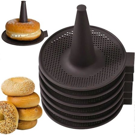 Silikoneforme, Donutform til Bagning, Donutforme Sæt, 6 Dele Bageforme til Bagel og Donutkager Kaffe