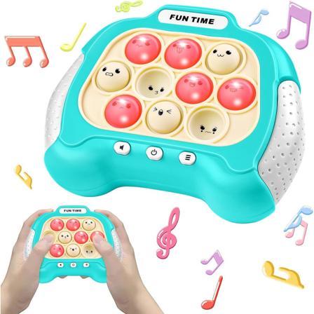 2 Blå Pop it Elektronisk Leker for Barn Voksne, Pop Fidget it Lys
