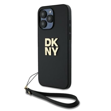 DKNY handledsrem Stock Logo fodral för iPhone 15 Pro Max - svart