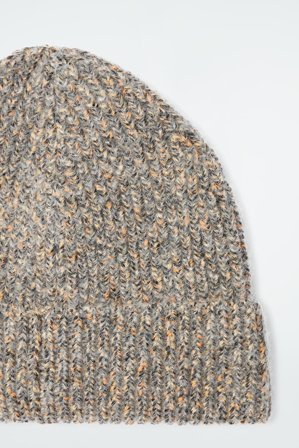 COS Women's Gorro Beanie De Mezcla De Lana Jaspeada in Beige