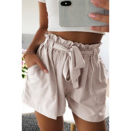 Sommarstil European American Women Elastiska Casual Byxor W
