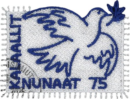 Grønland - Fredsdue/Dove of Peace - Stemplet broderet miniark