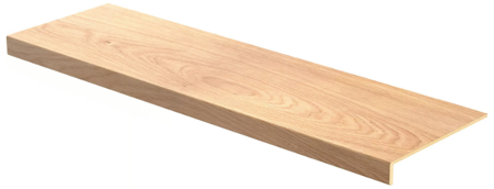 Lundbergs 81701 Enkelttrin egetræ 1300x368x9 mm, Trapper & rækværk