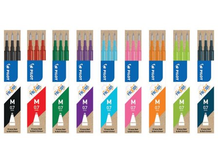 Pilot Refill Frixion 0,7mm svart 3/fp - Lyreco - Kontorsmaterial - Pennor - Pennpatroner