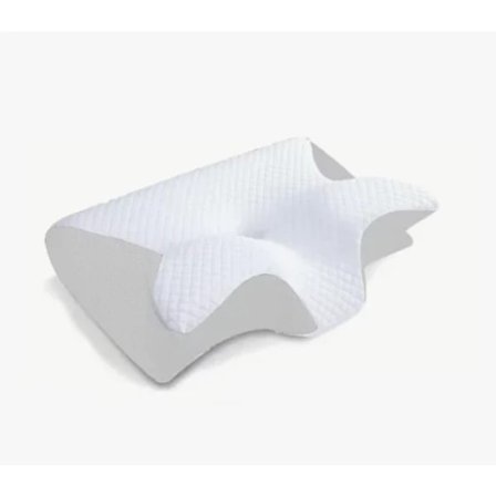 Viskoelastisk Nakkepude, Ergonomisk 2-i-1 Ortopædisk Pude til Lindring af Nakkesmerter, Kontureret Støttepude, 1 Stykke Lju