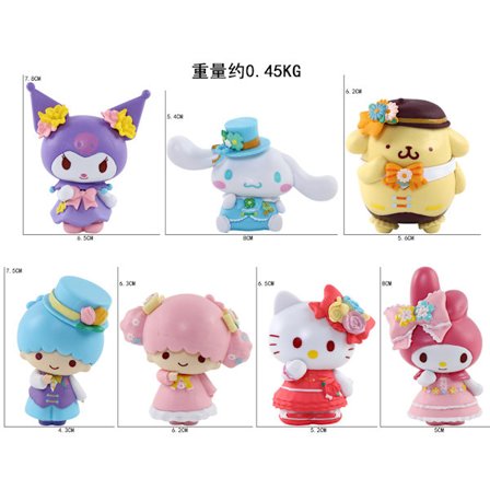 Mub- Melodifigur Sanrio Kanel Hund Culomi leksak Sanrio 7-piece set