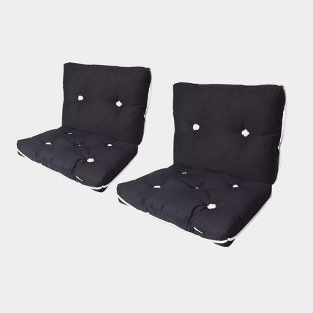 Venepehmusteet kapokilla 1852-Marine, 45 x 74 x 8 cm, musta, tupla, 2-pack