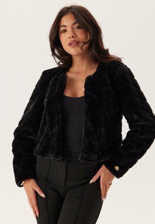 Chiara Forthi-Short Party Faux Fur Jacket-42