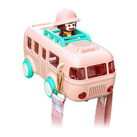 Vandflaske til Børn Sport Lille Rejse Børn Sød Vandflaske med Rem Blå Pink 19cmx7.5cm