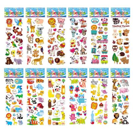 12st Ark Stickers Klistermärken - Djurmotiv Multifärg