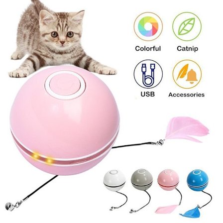 Färgglad LED Smart Electric Cat Magic Toy Ball