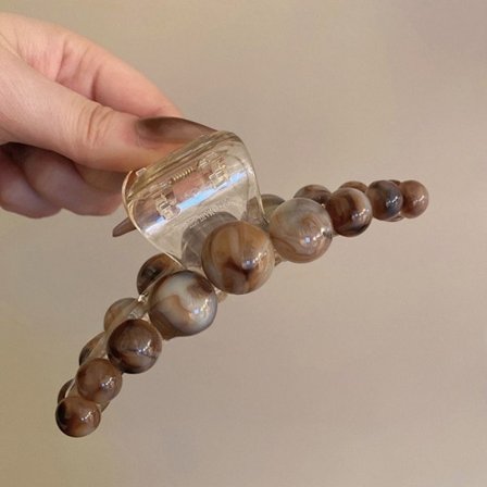 Pearl Hair Clip Hårklo KHAKI