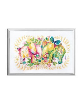 Broderikit Billede Elefanter - Abris Art