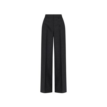Givenchy, Wool pleat-front trousers Grijs, Dames, Maat:S,wol