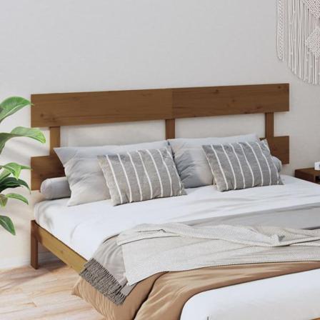 Vidaxl Sänggavel Honungsbrun 204x3x81 Cm Massiv Furu Brun