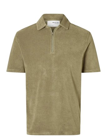 Selected | Slhrelax-Terry Ss Zip Polo Ex | XXL