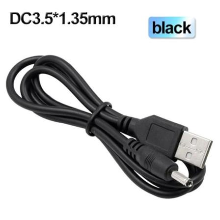USB-DC 3,5 mm virtapistokke 5V laturi Power 3,5*1,35 mm Universaali HUB Mini-tuulettimelle Reitittimelle Kaiuttimille MP3/MP4 musta 0.8m