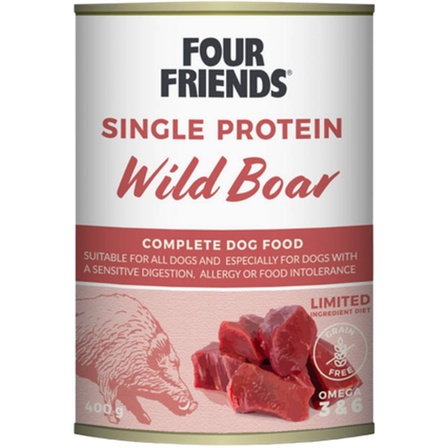 FourFriends - Hund Single Protein Villsvin 400 g - Hund - Hundefôr & hundemat - Våtfôr & våtmat - ZOO.no