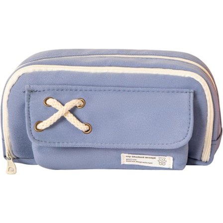 Penalhus, Special Penalhus, 21 * 11,5 cm Stor Kapacitet Penalhus med 3 Rum Lynlås til Piger Drenge Voksne (Blå)