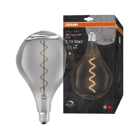 Osram A160 DIM Spiral Smoke E27 Vintage 1906 LED-lampor & ljuskällor Grå ONESIZE