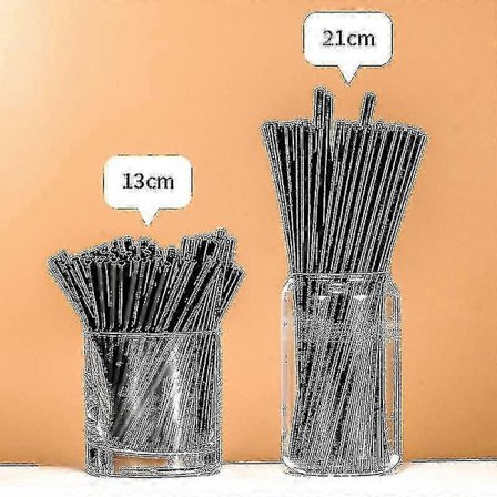 500 stk. svarte sugerør 13 cm for smoothies og kalde drikker i europeiske restauranter