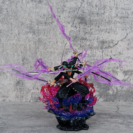 14cm Anime One Piece Zoro Figur Wano Onigashima 9 Swords Style Action Figurine Pvc Statue Model Collectible Decoration Toy Gift(Ingen boks)