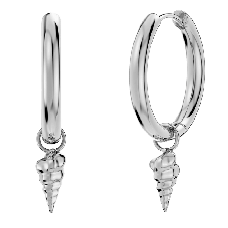 Edblad Tropic Hoops Spiral Shell Steel Smycken & klockor Dam Grå ONESIZE