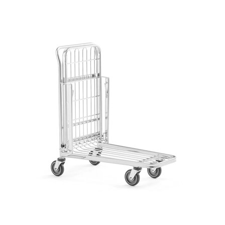 Folding shelf trolley TARGA, basket shelf, 890x520 mm