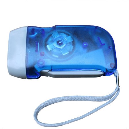 Batterifri LED-lommelygte og 3 kraftige LED'er til camping, garage, nødsituation, strømsvigt, tilgængelig (koboltblå)